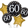 Anagram 60 Years Sparkling Balloon Bouquet | 5-piece Anagram 60 Years Sparkling Balloon Bouquet | 5-piece
