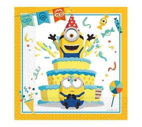 Procos Party Minions The Rise of Gru Servetten 33x33cm | 20 stuks Procos Party Minions The Rise of Gru Servetten 33x33cm | 20 stuks