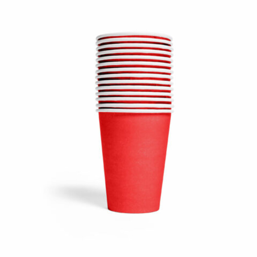 WeFiesta Gobelets rouges 210 ml | 14 pièces