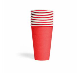 WeFiesta Rote Becher 350 ml | 10 Stück