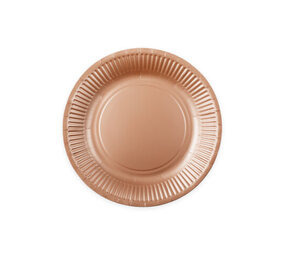 WeFiesta Assiettes en or rose 23 cm | 16 pièces