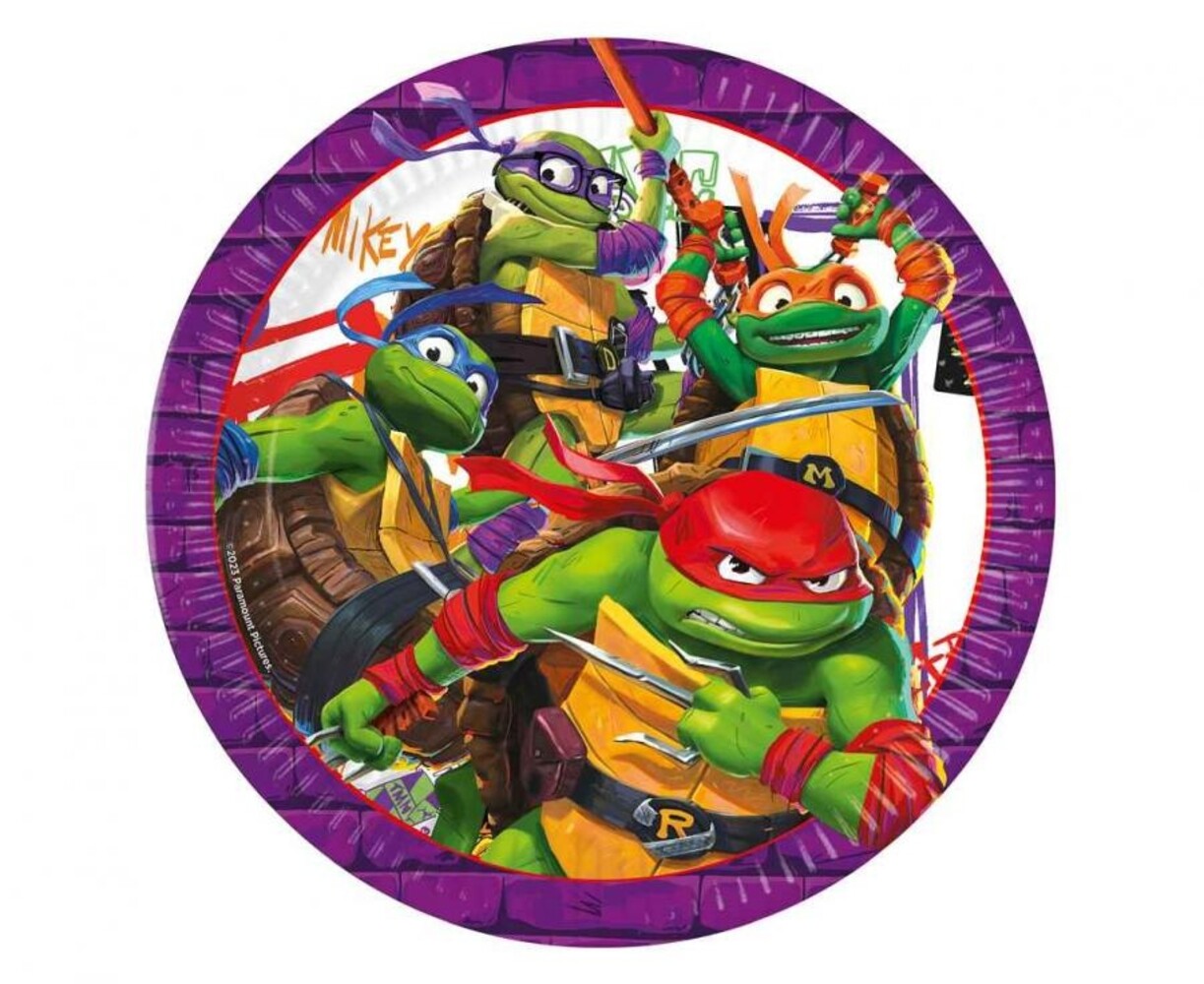Procos Party Assiettes Tortues Ninja 23 cm | 8 pièces