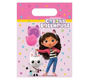 Procos Party Gabbys Puppenhaus-Geschenktüten 22x16cm | 6 Stück