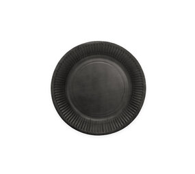 WeFiesta Zwarte borden 18cm | 8 stuks WeFiesta Zwarte borden 18cm | 8 stuks