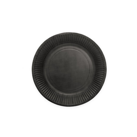 WeFiesta Assiettes noires 18 cm | 8 pièces
