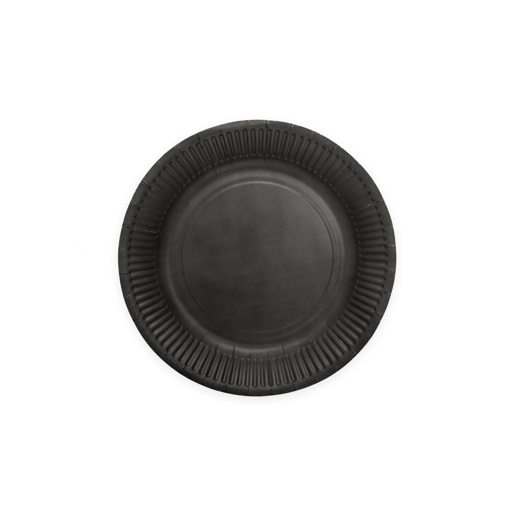 WeFiesta Schwarze Teller, 18 cm | 20 Stück