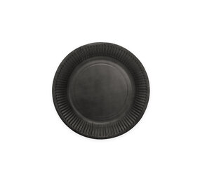 WeFiesta Zwarte borden 18cm | 20 stuks WeFiesta Zwarte borden 18cm | 20 stuks