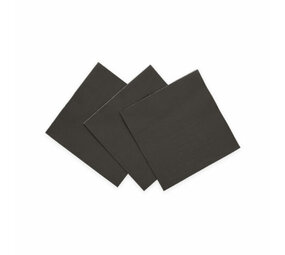 WeFiesta Schwarze Servietten 24x24cm | 20 Stück