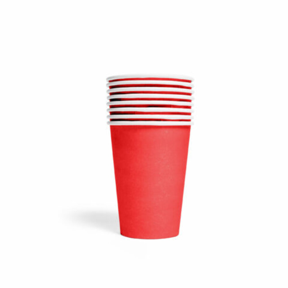 WeFiesta Gobelets rouges 210 ml | 8 pièces