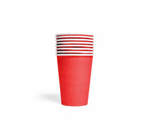WeFiesta Rote Becher 210 ml | 8 Stück