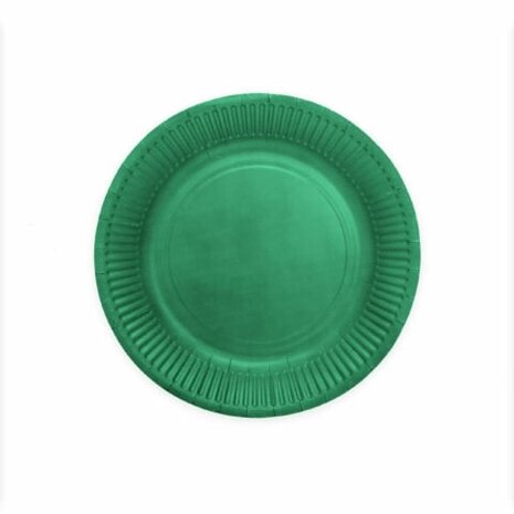 WeFiesta Grüne Teller, Dunkelgrün, 23 cm | 8 Stück