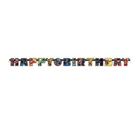 Unique Party Superheroes Justice League Happy Birthday Letter Garland 190cm | per piece