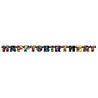 Unique Party Superhelden Justice League Letterslinger Happy Birthday 190cm | per stuk Unique Party Superhelden Justice League Letterslinger Happy Birthday 190cm | per stuk