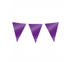 Paper Dreams Purple Metallic Flag Garland | 10 meters Paper Dreams Purple Metallic Flag Garland | 10 meters