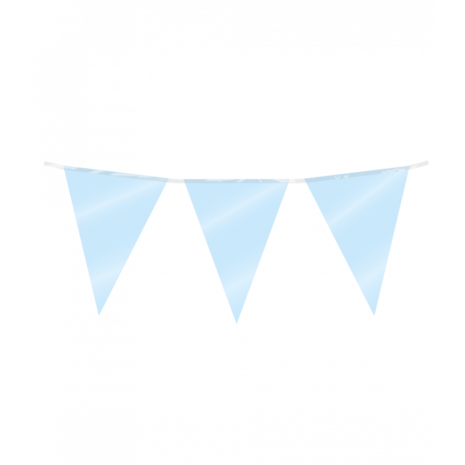 Paper Dreams Babyblaue Metallic-Flaggengirlande | 10 Meter