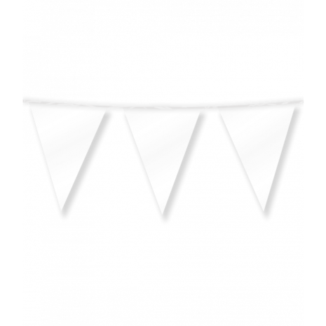 Paper Dreams White Metallic Flag Bunting | 10 meters