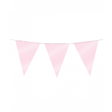 Paper Dreams Baby Pink Metallic Flag Garland | 10 meters Paper Dreams Baby Pink Metallic Flag Garland | 10 meters