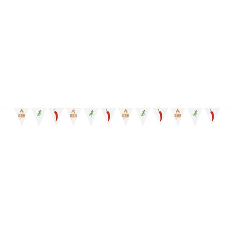 Amscan BBQ and Grill Fabric Flag Garland 4m | per piece
