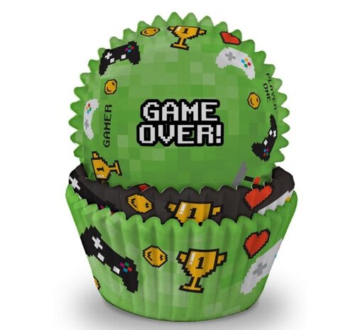 Creative Converting Cupcake-Förmchen mit Spielmotiven | 75 Stück