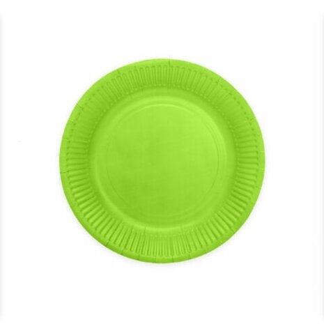 WeFiesta Green Plates Lime Green 23cm | 8 pieces