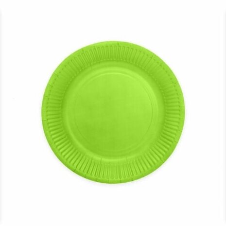 WeFiesta Grüne Teller, limettengrün, 23 cm | 16 Stück