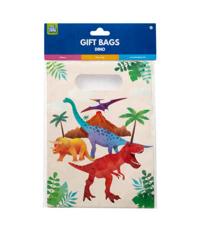 Paper Dreams Dino World Uitdeelzakjes 16x23cm | 6 stuks Paper Dreams Dino World Uitdeelzakjes 16x23cm | 6 stuks