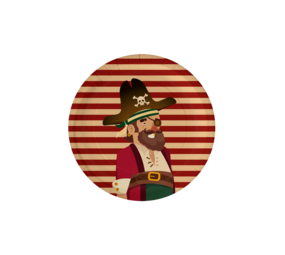 Paper Dreams Assiettes pirates 23 cm | 8 pièces