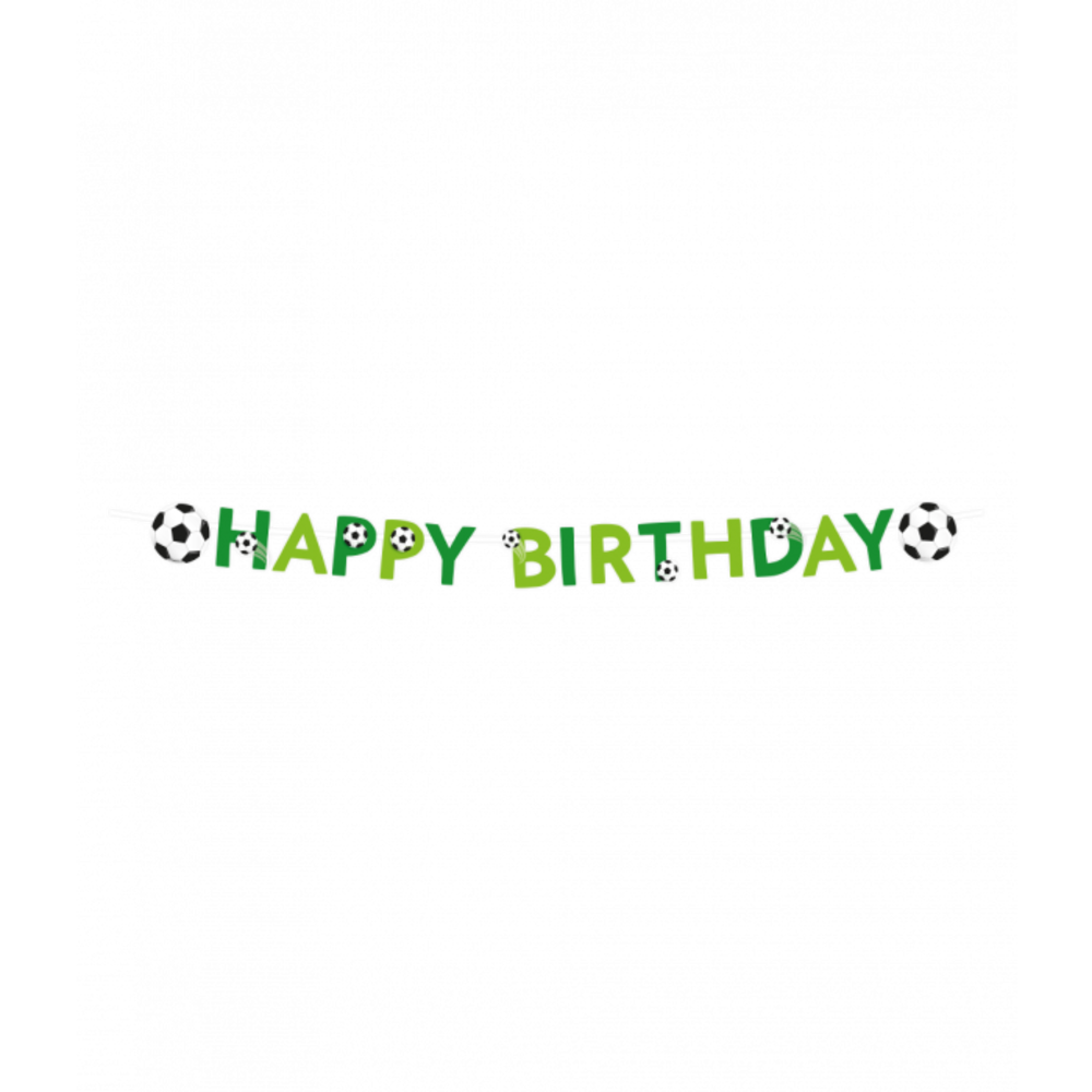 Paper Dreams Guirlande de lettres de football « Joyeux anniversaire » 2,5 mètres | à la pièce