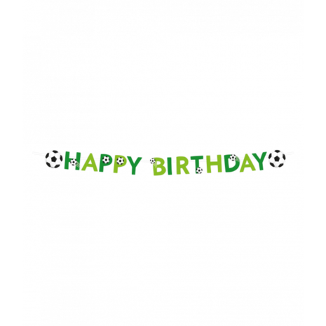 Paper Dreams Football Letter Garland Happy Birthday World 2.5 meters | per piece