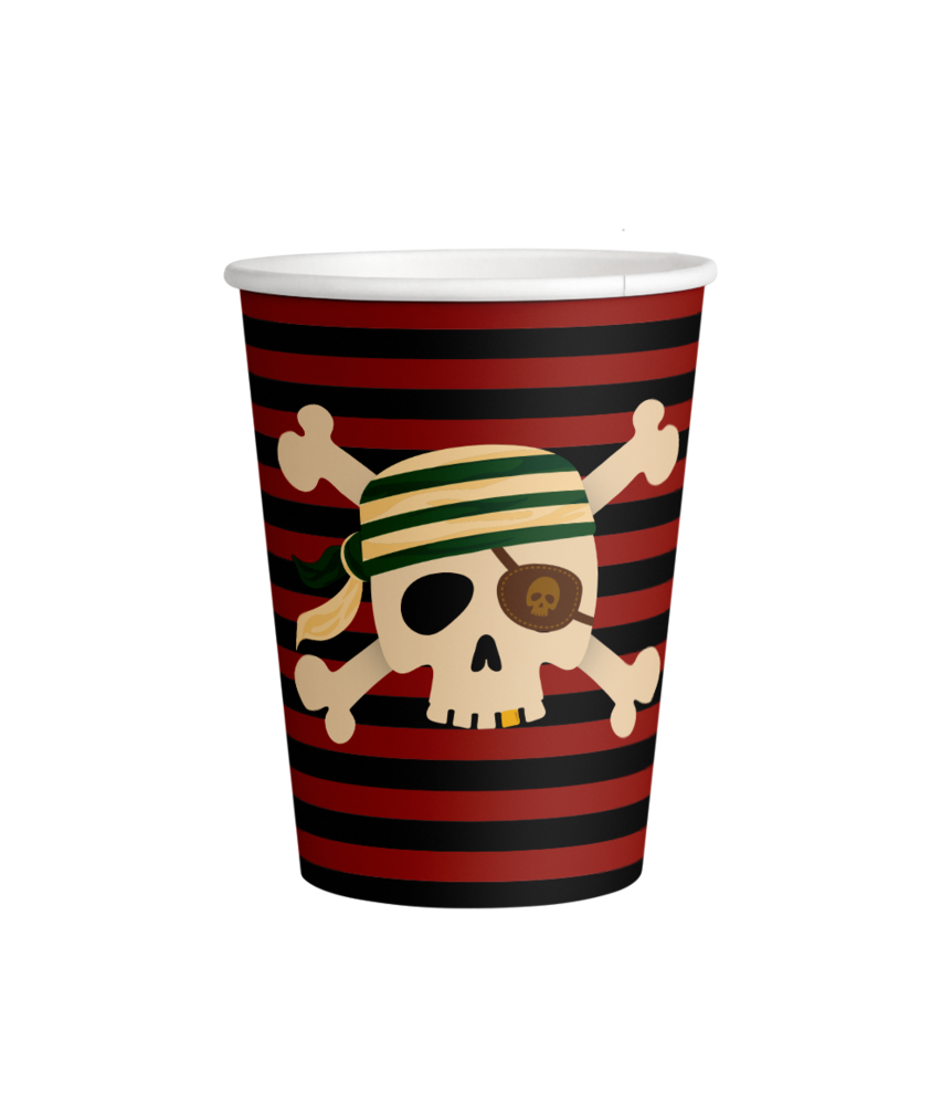 Paper Dreams Piratenbecher 250 ml | 8 Stück