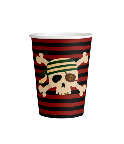 Paper Dreams Piratenbecher 250 ml | 8 Stück