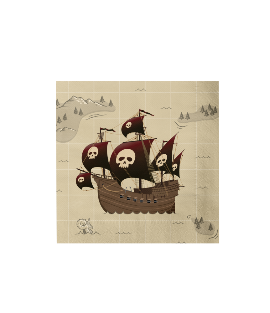 Paper Dreams Piratenservietten 33x33cm | 16 Stück