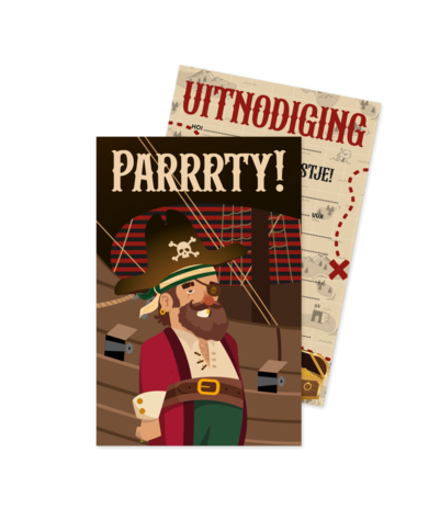 Paper Dreams Piraten Uitnodigingen | 6 stuks Paper Dreams Piraten Uitnodigingen | 6 stuks