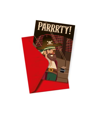 Paper Dreams Piraten Uitnodigingen | 6 stuks Paper Dreams Piraten Uitnodigingen | 6 stuks