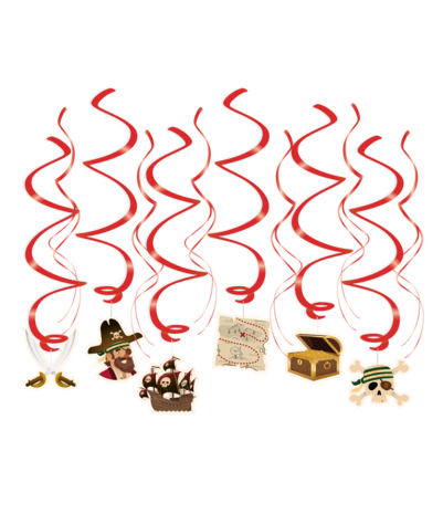 Paper Dreams Piraten Swirls 70cm | 12 stuks Paper Dreams Piraten Swirls 70cm | 12 stuks