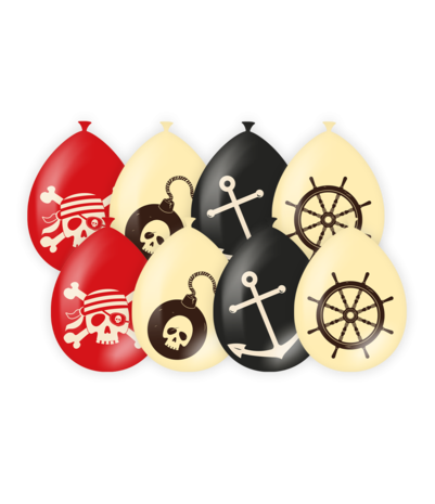 Paper Dreams Pirate Balloons 30cm | 8 pieces