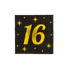 Paper Dreams Servietten „16 Years Classy“, 33 x 33 cm | 16 Stück