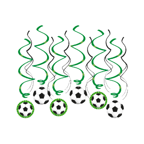 Paper Dreams Fußball-Hängedekoration Welt 70 cm | 12 Stück