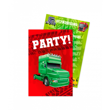 Paper Dreams Trucks Uitnodigingen | 6 stuks Paper Dreams Trucks Uitnodigingen | 6 stuks