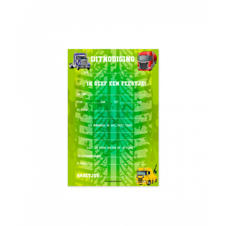 Paper Dreams Invitations Camion | 6 pièces