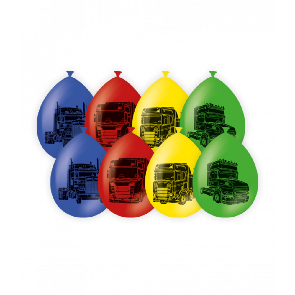 Paper Dreams Ballons en forme de camion 30 cm | 8 pièces