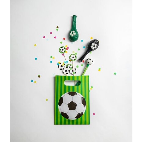 Paper Dreams Fußball-Partytüten Welt 16x23cm | 6 Stück