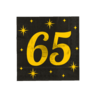 Paper Dreams Servetten 65 jaar Classy 33x33cm | 16 stuks Paper Dreams Servetten 65 jaar Classy 33x33cm | 16 stuks