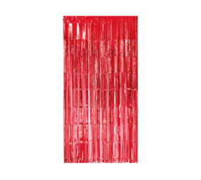 Paper Dreams Rideau de porte rouge métallisé 100 x 200 cm | à l'unité