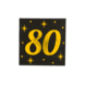 Paper Dreams Serviettes élégantes pour 80e anniversaire 33x33cm | 16 pièces