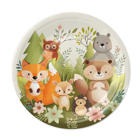 Tuf-Tuf Forest Animals Plates 18cm | 6 pieces