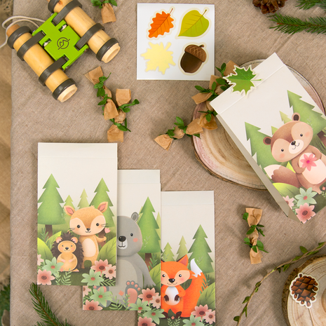 Tuf-Tuf Sachets à friandises Animaux de la forêt 17,5 x 10 cm | 4 pièces