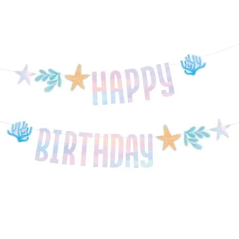 Tuf-Tuf Buchstabengirlande „Ozean Happy Birthday“, 2,4 Meter | pro Stück