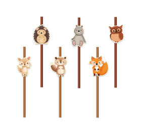 Tuf-Tuf Forest Animals Straws | 6 pieces