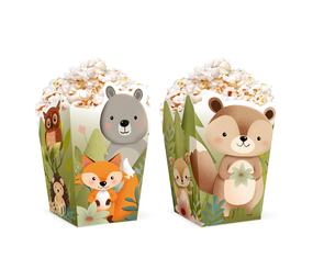 Tuf-Tuf Popcornbecher mit Waldtiermotiven | 6 Stück